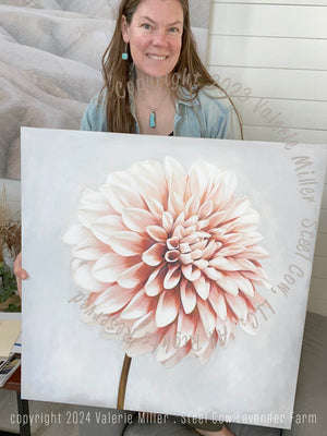 A La Mode Dahlia Original Painting