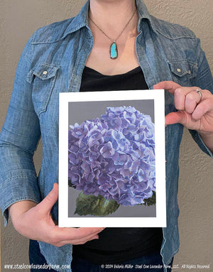 Blue Hydrangea Art Print