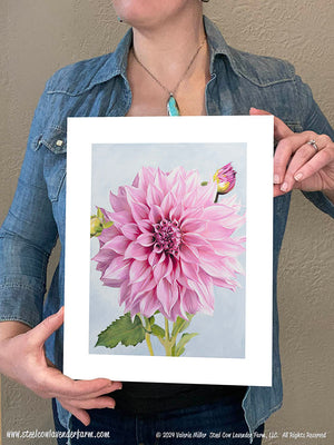Cafe au Lait Royal Dahlia Art Print