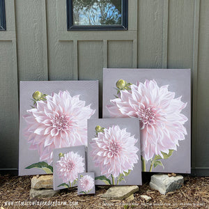 Café Au Lait Blush Dahlia Art Print