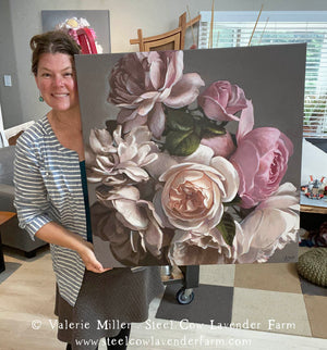 Garden Roses Original Paintings (3 options)