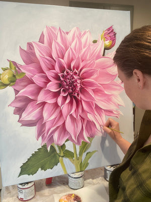 Cafe au Lait Royal Dahlia Art Print