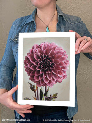 Night Silence Dahlia Art Print