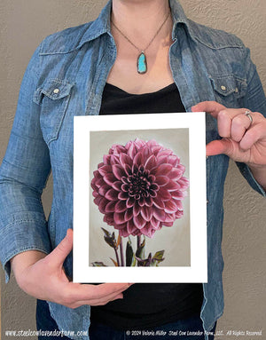Night Silence Dahlia Art Print