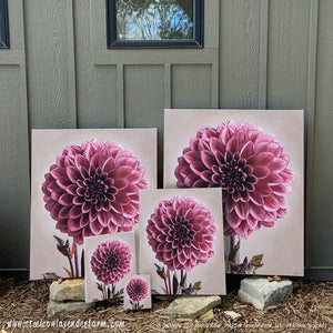 Night Silence Dahlia Art Print