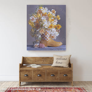 Yellow Muck Boot Art Print