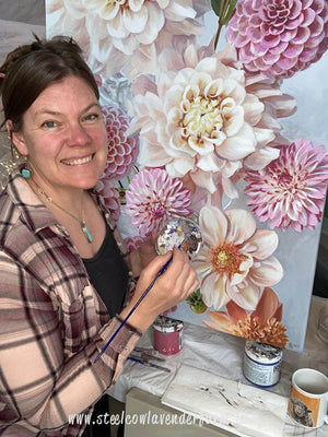 "Dahlia Smiles" Original Painting