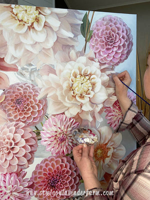 "Dahlia Smiles" Original Painting