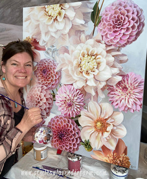 Dahlia Smiles Art Print