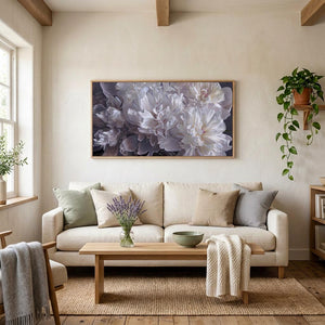 White Peony Elegance Canvas Print