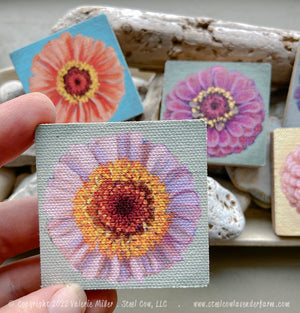 Cupcake Zinnia Magnet