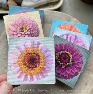 Cupcake Zinnia Magnet