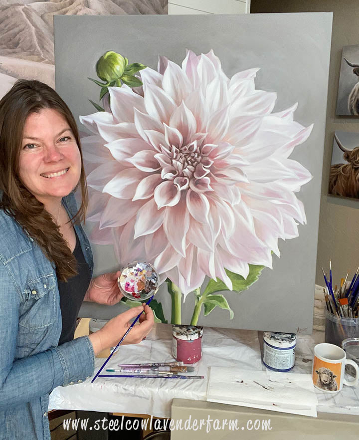 ORIGINAL DAHLIA PAINTINGS