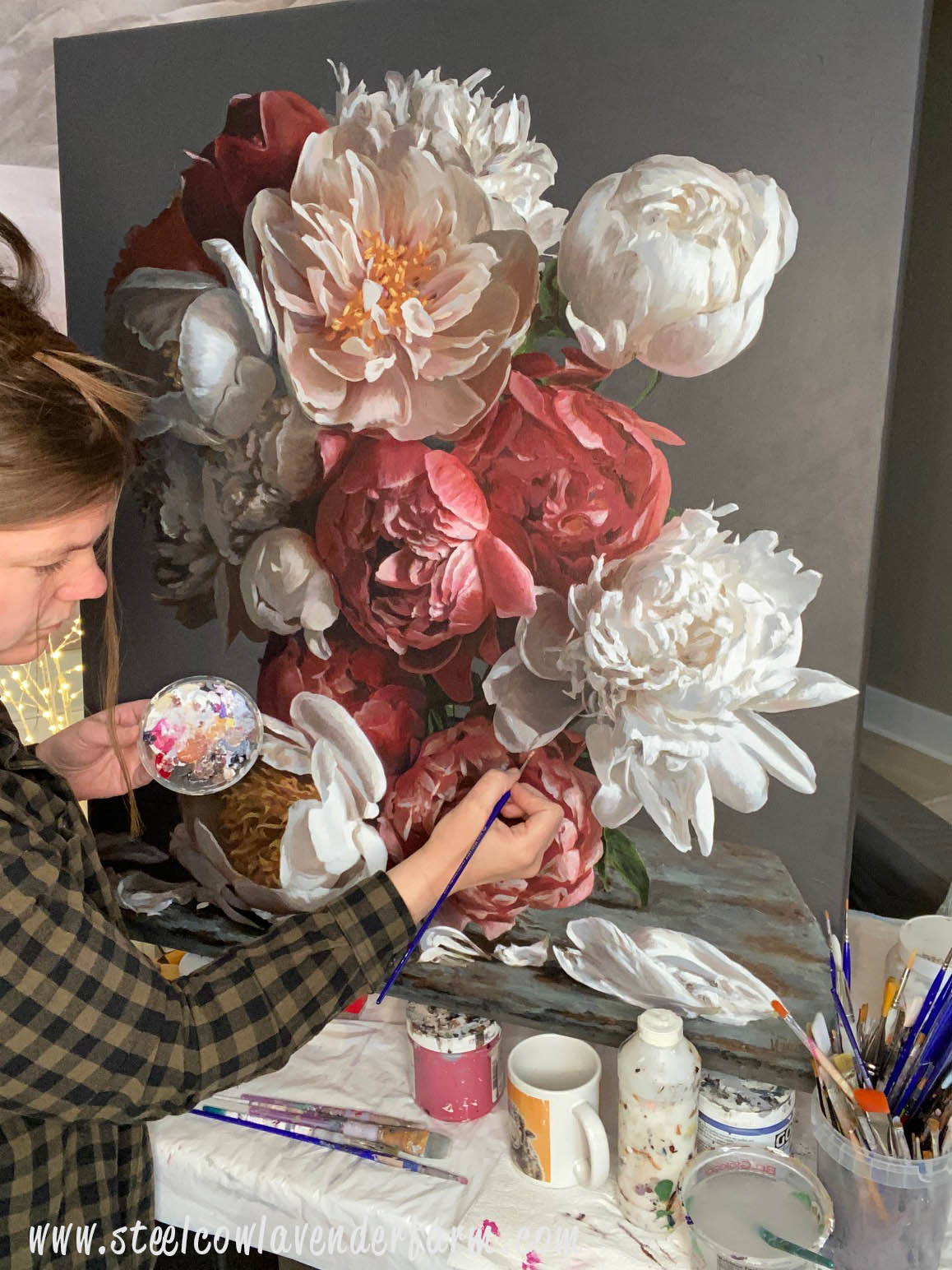 ORIGINAL PEONY PAINTINGS