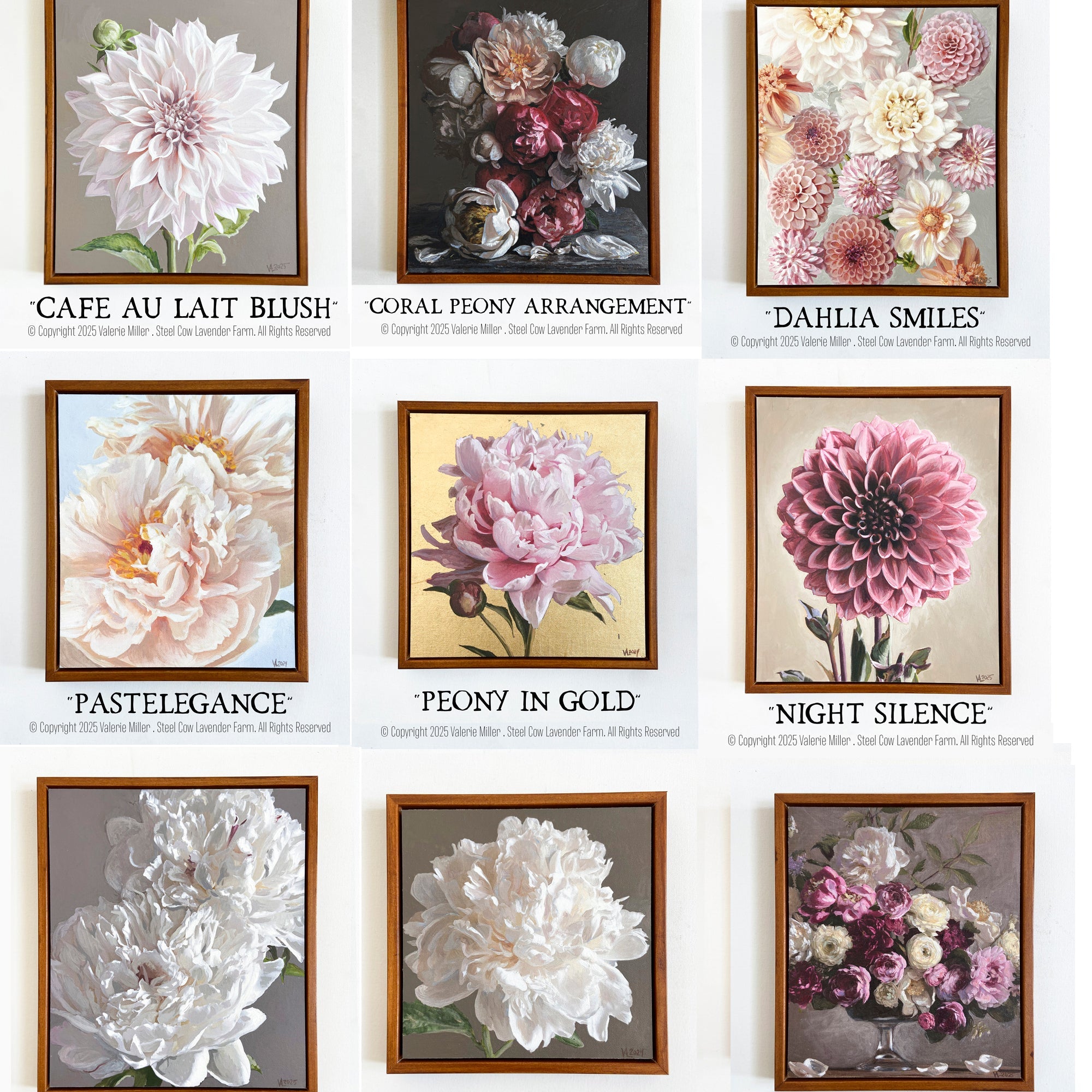 ORIGINAL STUDIES - 2025 FLOWER PAINTINGS