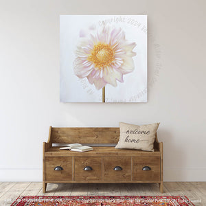 Appleblossom Dahlia Art Print