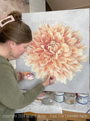 Ben Huston Dahlia Original Painting