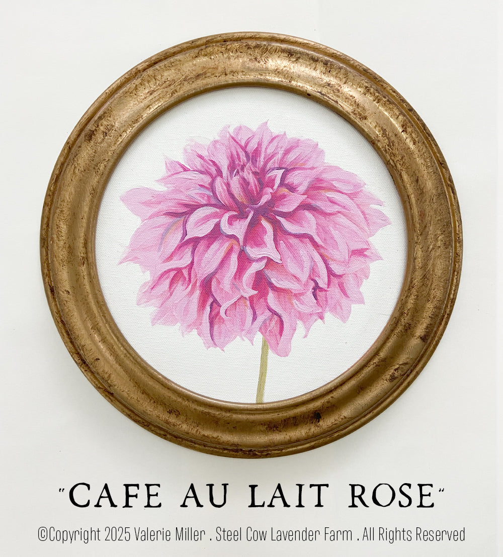 CAFE AU LAIT ROSE PAINTING