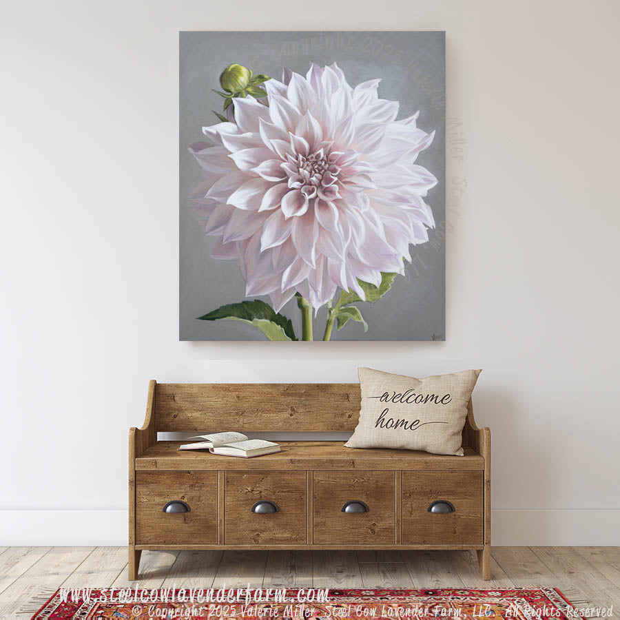 絵画　Dahlia Dahlia & Achillea - Botanical Photographic Fine Art Print