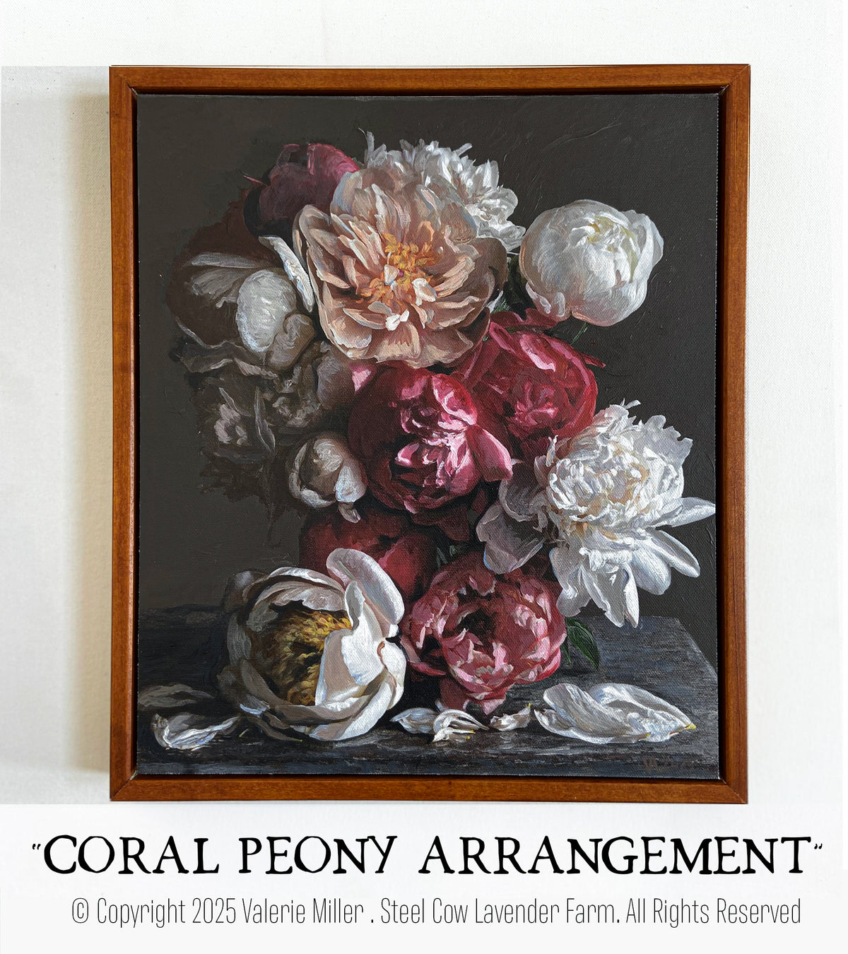&quot;Coral Peony Arrangement&quot; - Original Painting