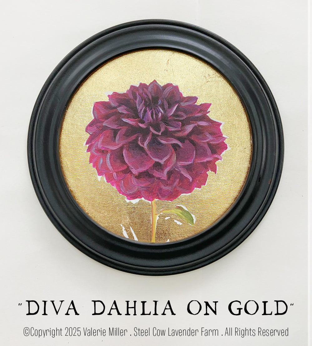 DIVA DAHLIA ON GOLD