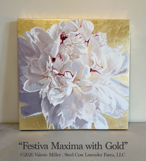 Festiva Maxima with Gold Original Painting