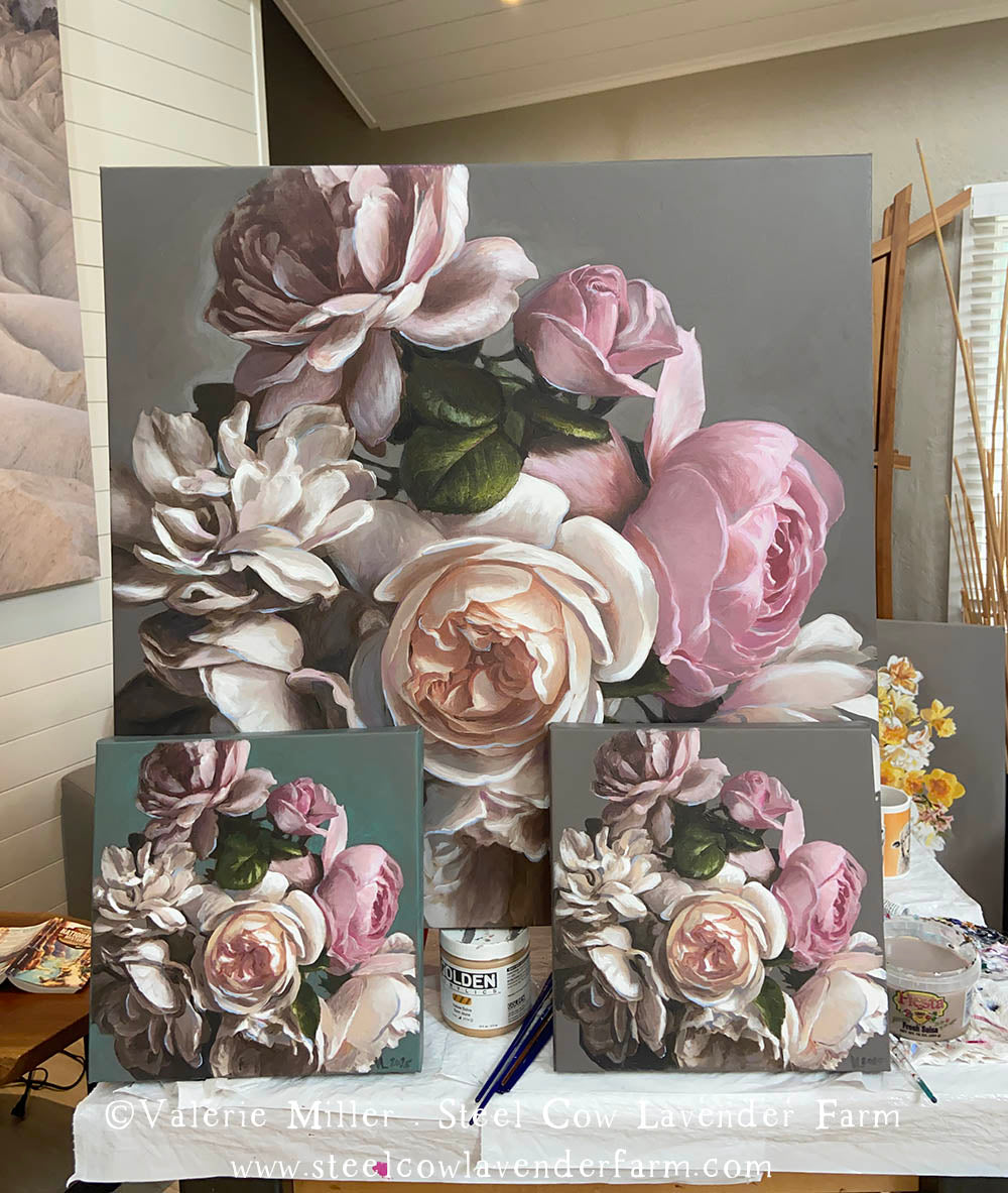 Garden Roses Original Paintings (3 options)
