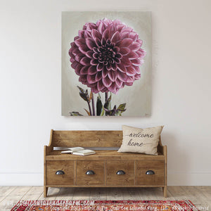 "Night Silence Dahlia" Original Painting