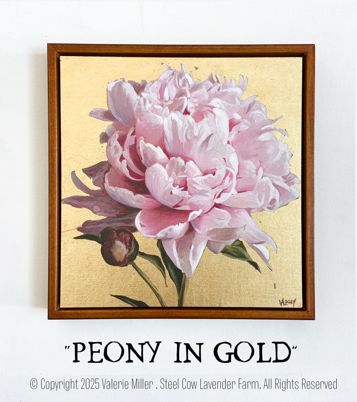 &quot;Peony in Gold&quot; - Original Painting