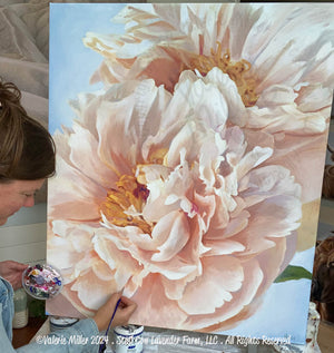 Pastelegance Peony Canvas/Paper Print