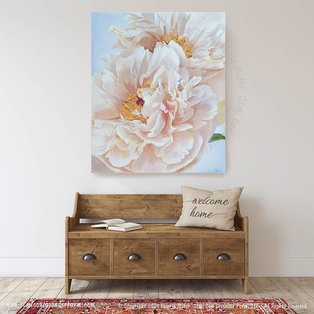 Pastelegance Peony Canvas/Paper Print