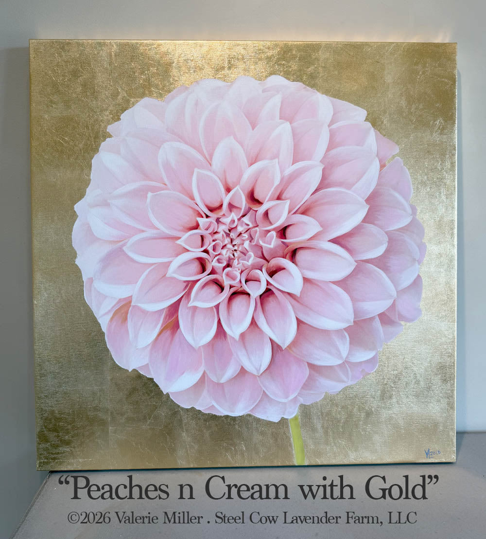 Peaches n Cream with Gold Original Painting