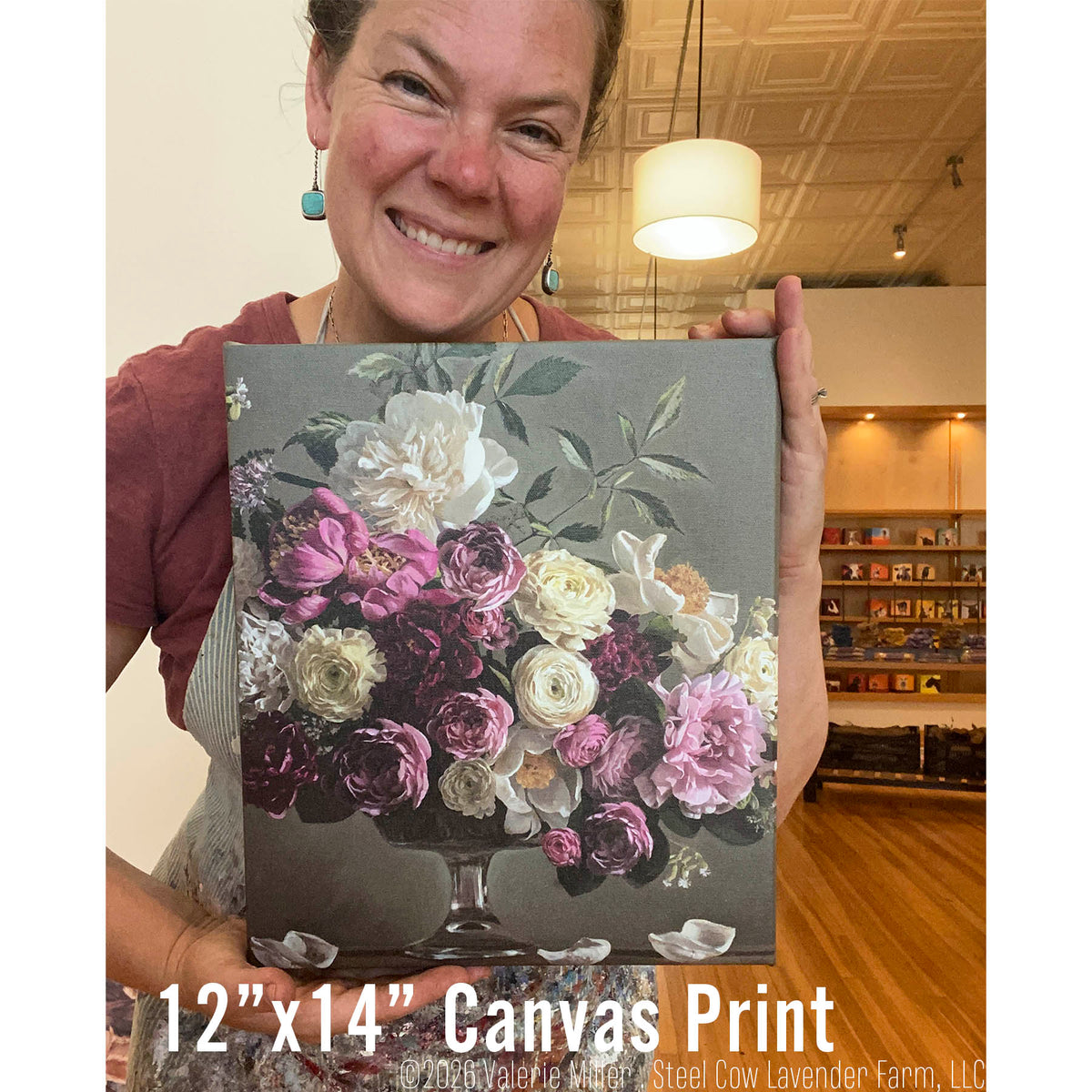 Peony Arrangement Canvas