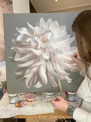 Roque Starburst Dahlia Original Painting