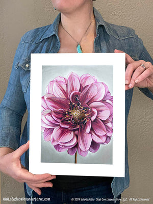 Senior's Hope Dahlia Art Print