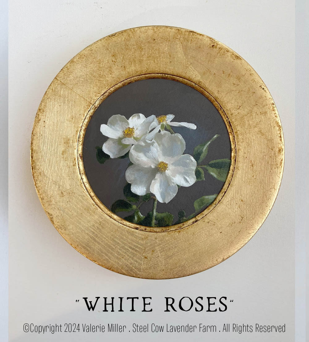 White Roses Original Painting