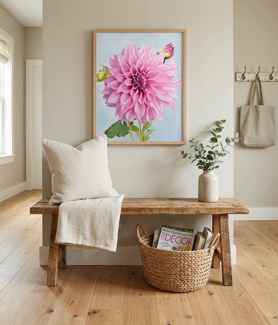 Cafe au Lait Royal Dahlia Art Print