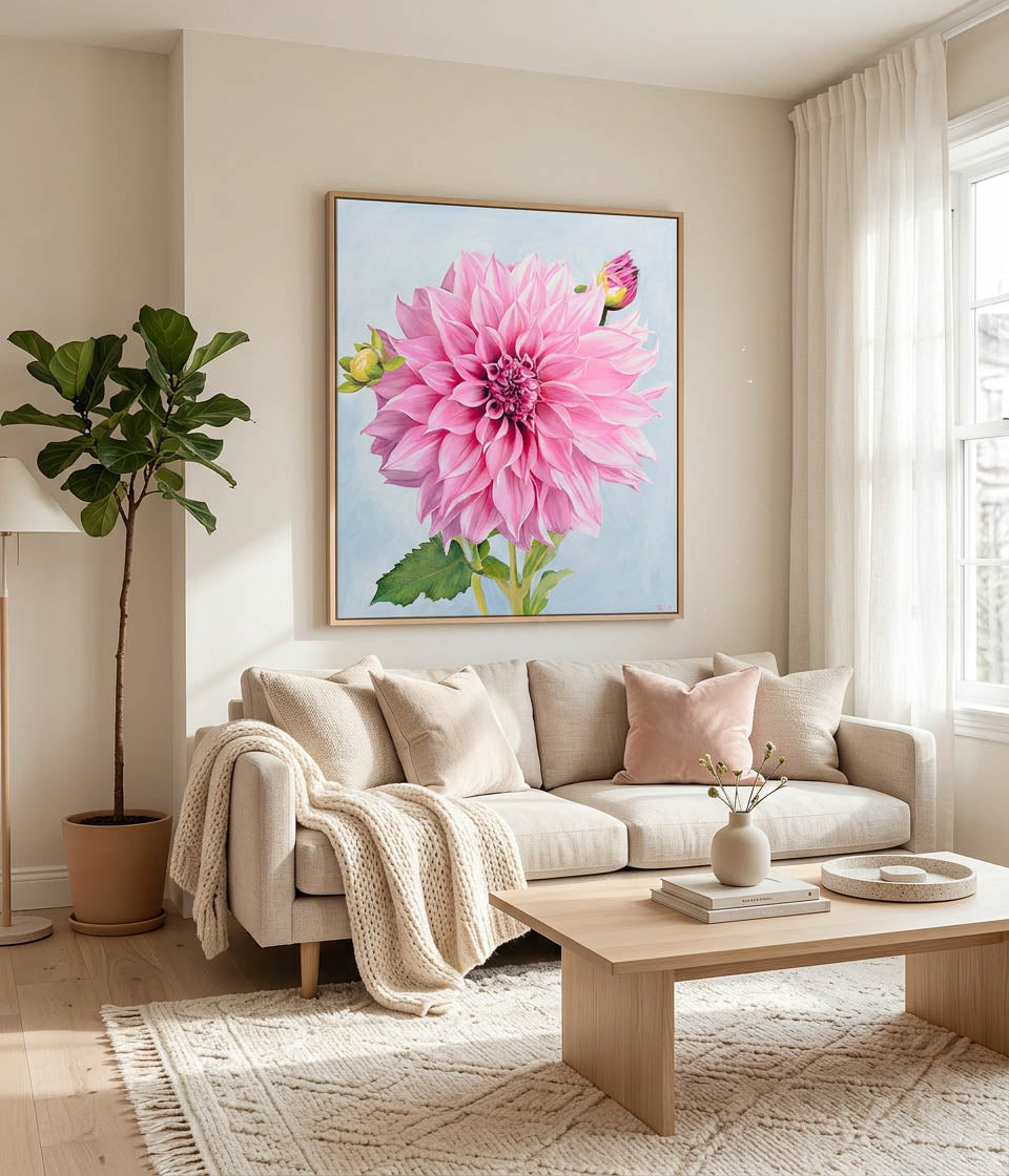 Cafe au Lait Royal Dahlia Art Print