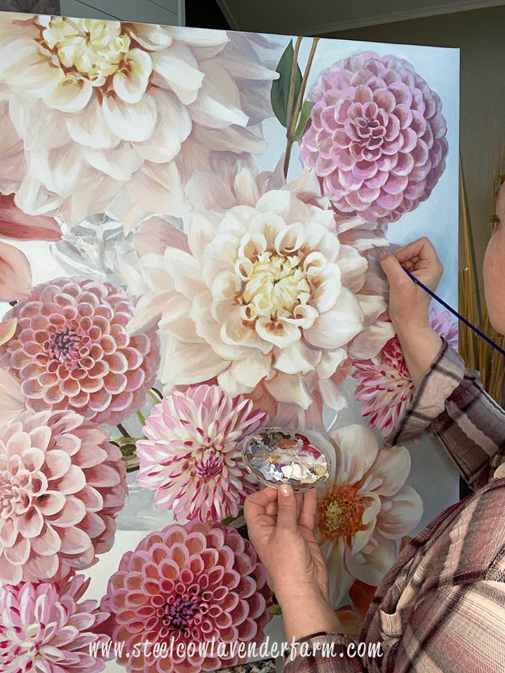 &quot;Dahlia Smiles&quot; Original Painting