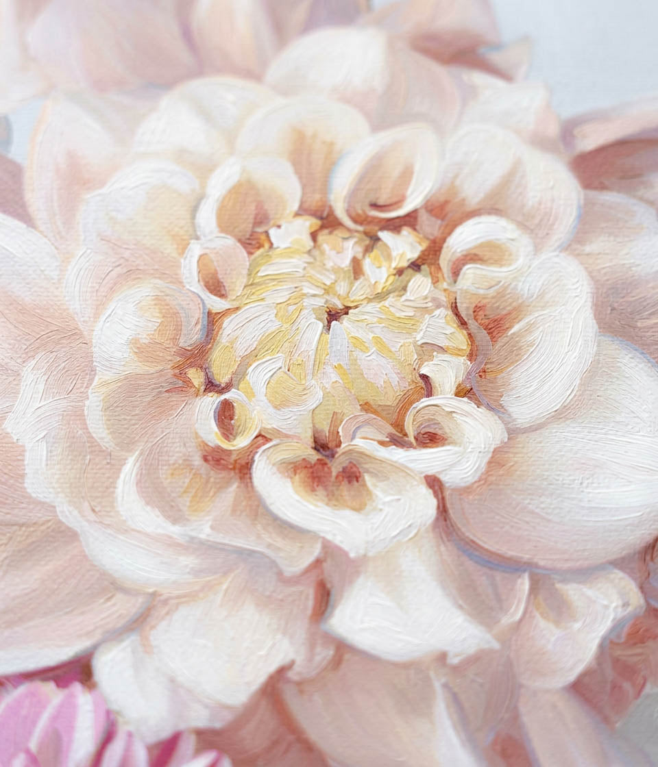 Dahlia Smiles Art Print