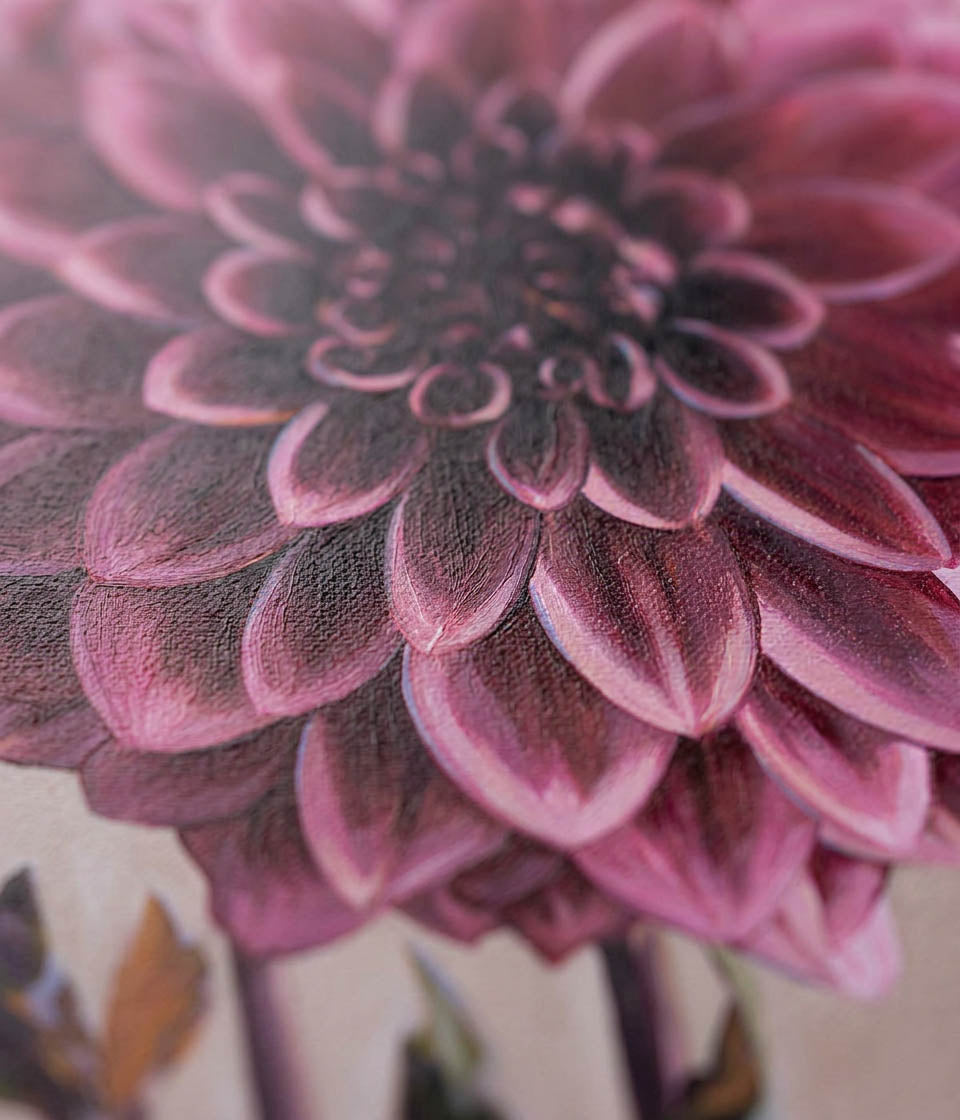 Night Silence Dahlia Art Print