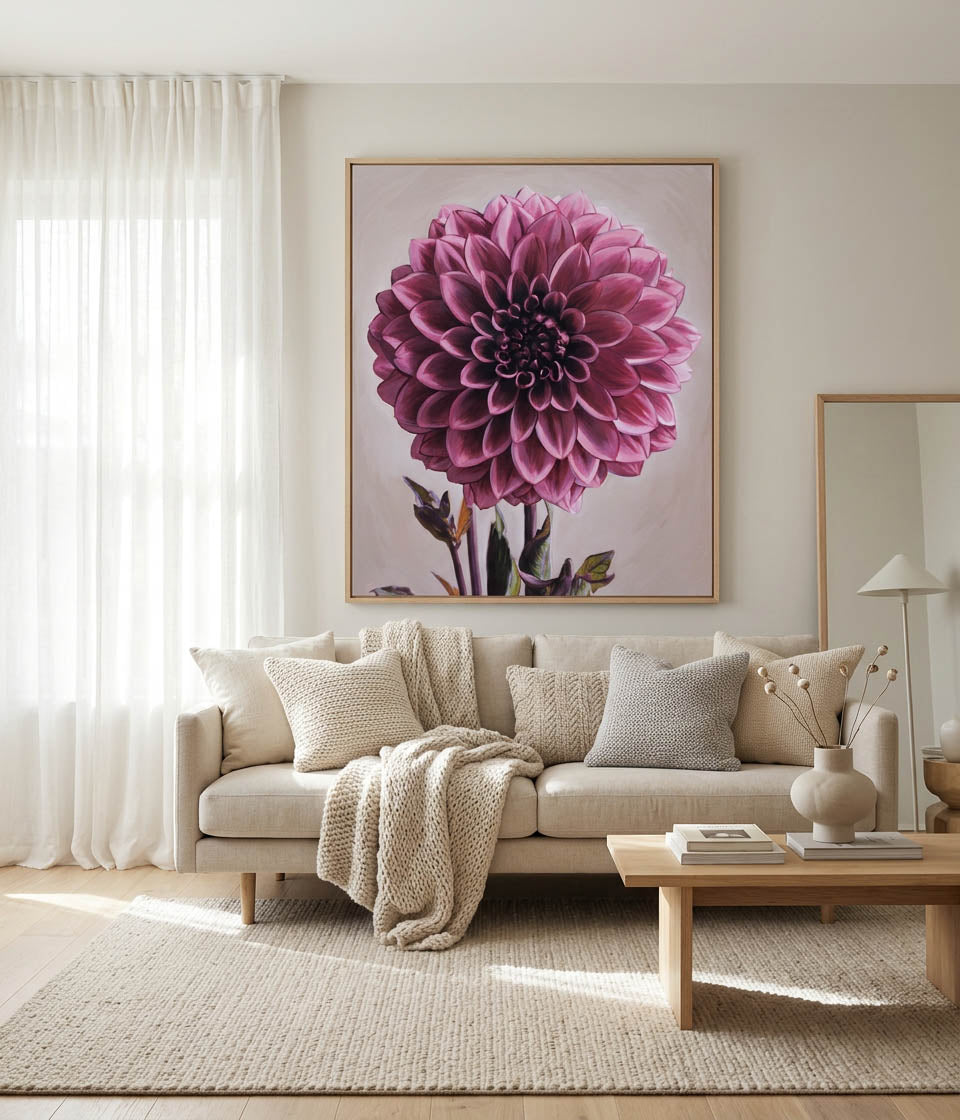 Night Silence Dahlia Art Print