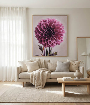 Night Silence Dahlia Art Print