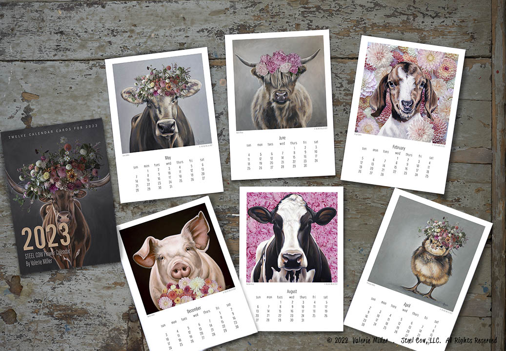 2023 FLOWER COW CALENDAR