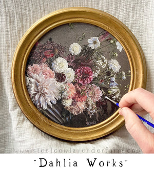Painted Prints in Vintage Frames