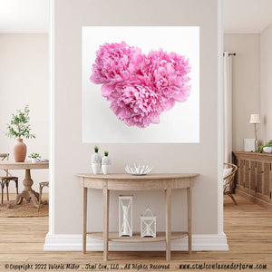 Pink Peony Heart