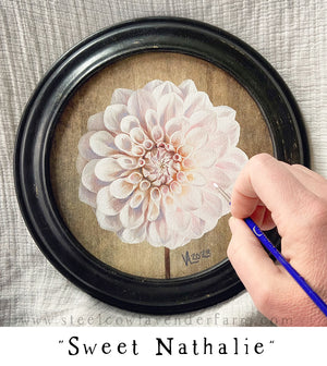 Painted Prints in Vintage Frames