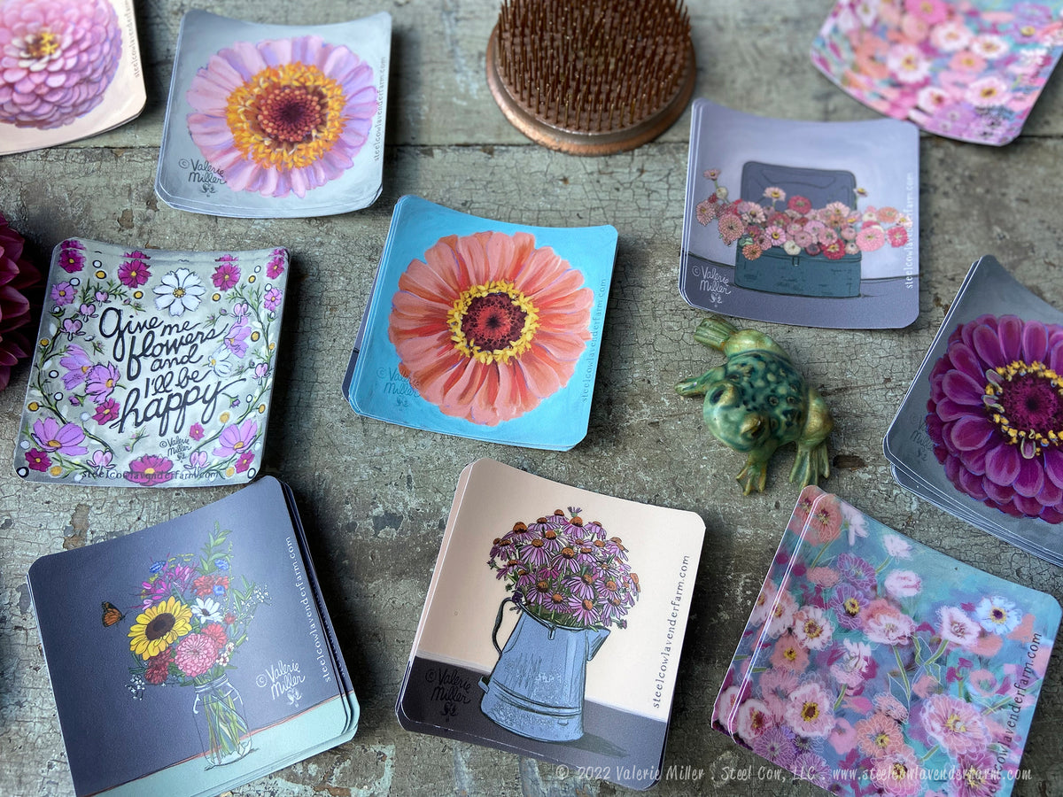 Orange Zinnia Sticker