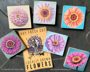 Zinnia Magnet 6 Pack